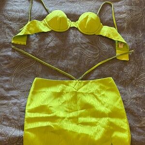 Neon Green Camila Coelho Set XS top Small bottoms